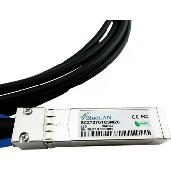 BlueOptics suderinamas Juniper JNP-SFP-25G-DAC-5M BlueLAN 25GBASE-CR pasyvus SFP28 tiesioginio prijungimo kabelis, 5 m, AWG26