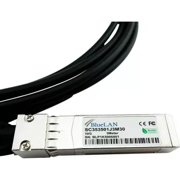BlueLAN Hirschmann 942 280-004 suderinamas tiesioginio prijungimo kabelis (DAC) - pasyvus 10 Gigabit dvigyslis varinis SFP+ į SFP+ 1 m
