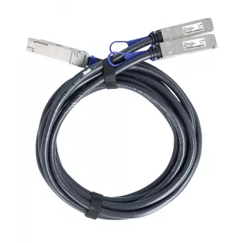 BlueOptics MCP7H50-H01AR30 suderinamas Breakout Direct Attach Cable (DAC) – pasyvus 200G į 2x100G varinis dviejų ašių kabelis, QSFP-DD į 2xQSFP28, 3 m