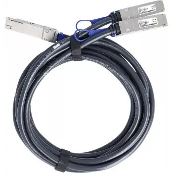 BlueOptics P08244-001 suderinamas BlueLAN QSFP56 į 2x QSFP56 pasyvus tiesioginio prijungimo šakotuvinis kabelis, 2 m, AWG26