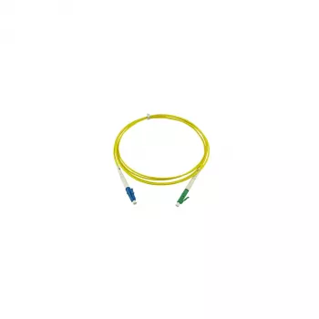 BlueOptics Simplex Fibre Optic Patch Cable, LC-UPC to LC-APC, Single Mode OS2, 20m, Yellow