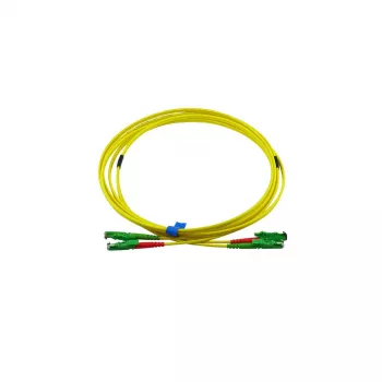 BlueOptics Duplex Fibre Optic Patch Cable, E2000-APC/E2000-APC, Singlemode OS2, 5m, Green, LSZH