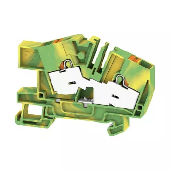 Weidmüller AITB 6 BB 2C PE apsauginio įžeminimo gnybtų blokas, PUSH IN, 6 mm², 41 A, 800 V, žalia/geltona