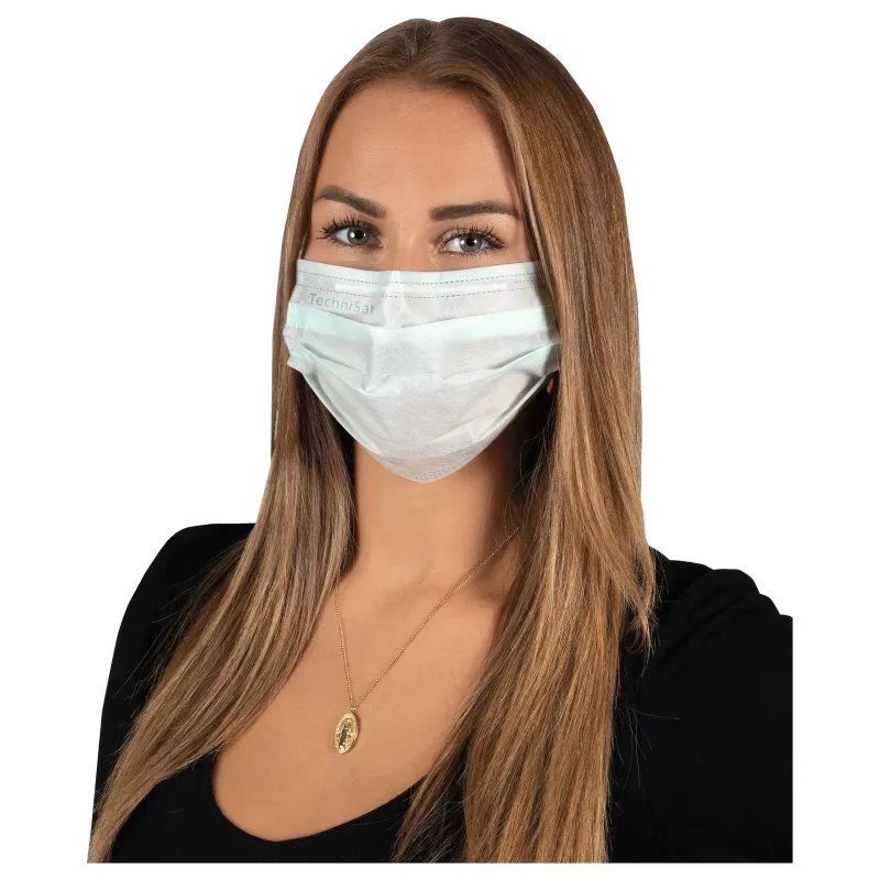 TECHNIMASK M2 R medicininė veido kaukė Type IIR, 50 vnt., mėlyna