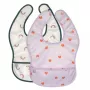 Lassig Waterproof Bib Set 6m+ Happy Rascals Heart Lavender