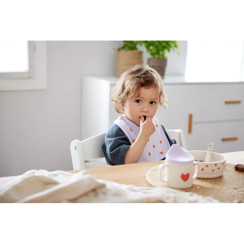 Lassig Happy Rascals Heart Lavender 5 dalių vaikų indų rinkinys