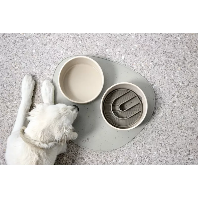 PALOPA Yumo Slow Feeder Dog Bowl Insert Silicone Taupe
