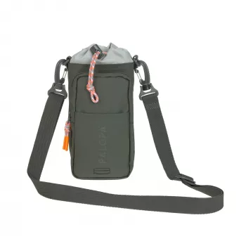 Palopa 2-in-1 šunų skanėstų krepšelis ir buteliuko laikiklis Boudi Dark Olive