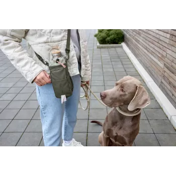 Palopa 2-in-1 šunų skanėstų krepšelis ir buteliuko laikiklis Boudi Dark Olive