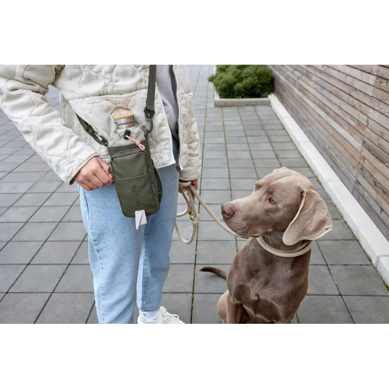Palopa 2-in-1 šunų skanėstų krepšelis ir buteliuko laikiklis Boudi Dark Olive