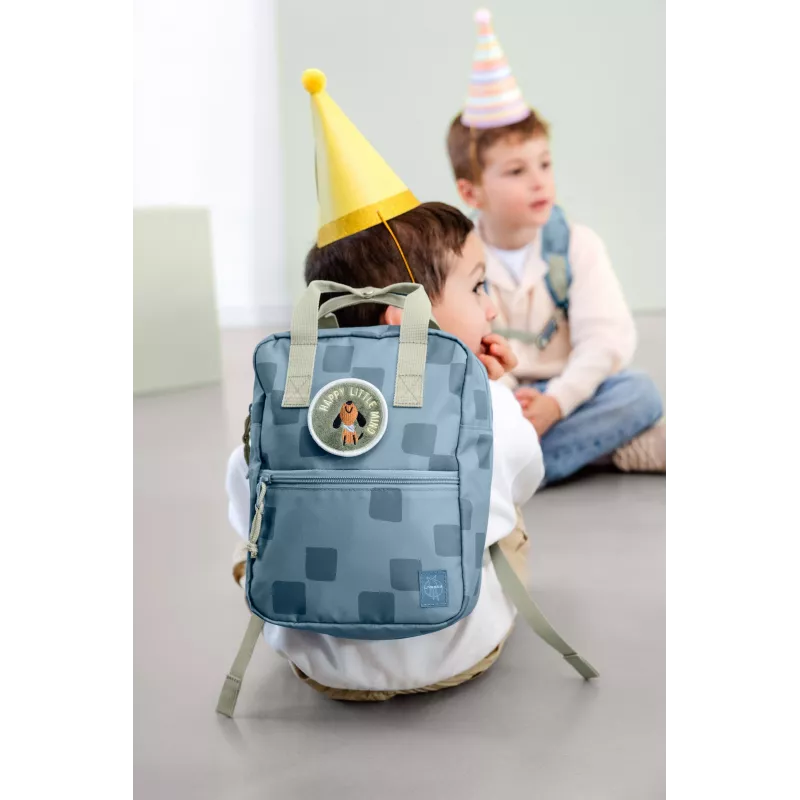 Lassig Mini Backpack Square Pattern Party Blue 3.5L