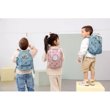 Lassig Mini Backpack Square Pattern Party Rose