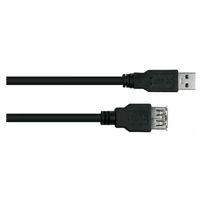 Kabelmeister Alcasa UK30P-ASA-010S USB 3.2 Gen 1 ilginimo laidas, USB-A (vyriškas) į USB-A (moteriškas), 1 m, juodas