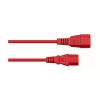 Kabelmeister Cold Device Extension Cable C14 to C13, Red, 0,5m, 3x0.75mm²