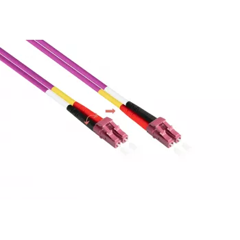 Kabelmeister OM4 Duplex LC/LC Multimode Fiber Optic Patch Cable 3m