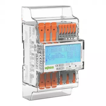 WAGO 879-3020 4PS 3 fazų skaitmeninis elektros energijos skaitiklis 65 A, atitinka MID reikalavimus
