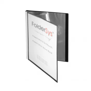 FolderSys Display Book A4 Black 20 Pockets