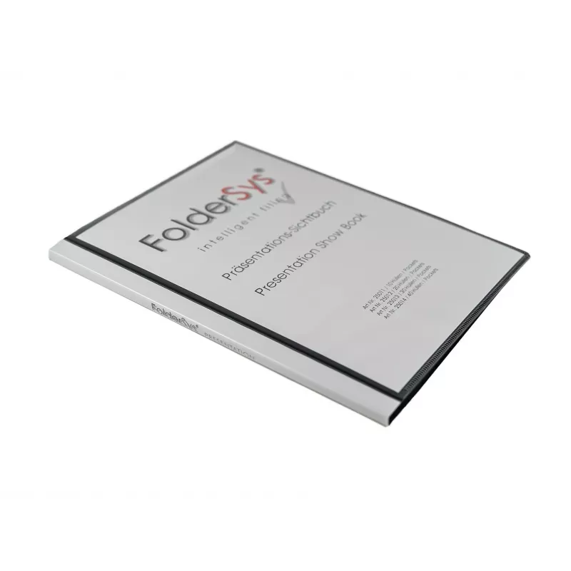 FolderSys Display Book A4 Black 20 Pockets