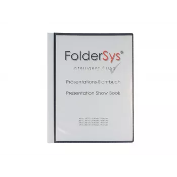 FolderSys Display Book A4 Black with 30 Pockets