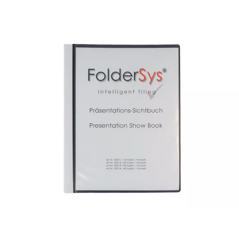 FolderSys Display Book A4 Black with 30 Pockets