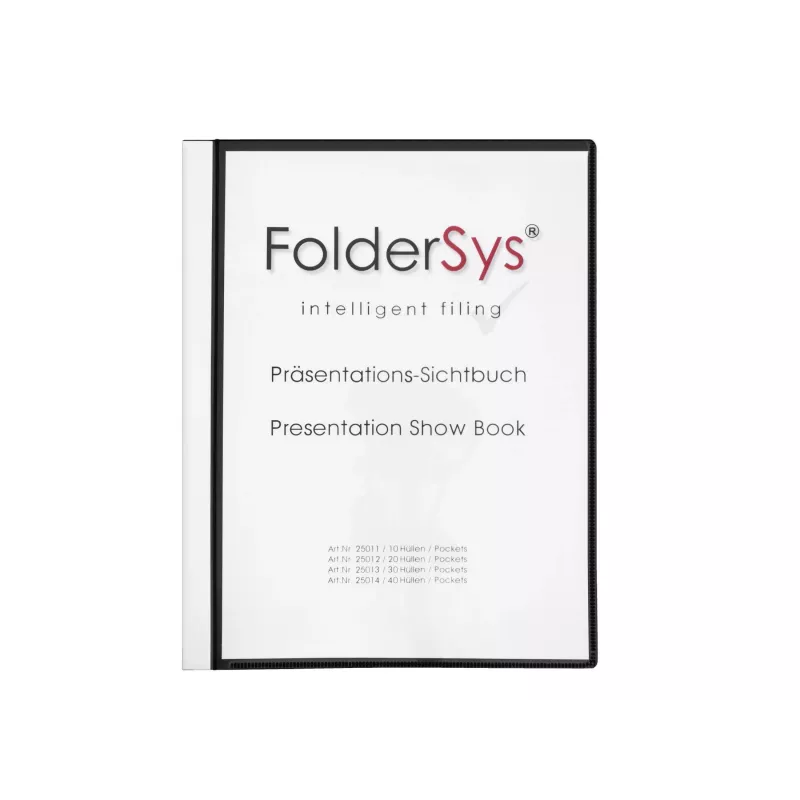 Foldersys Display Book A4 Black 40 Sleeves