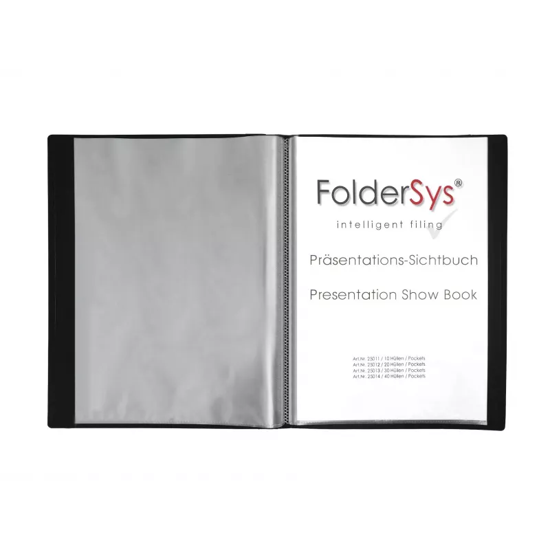 Foldersys Display Book A4 Black 40 Sleeves