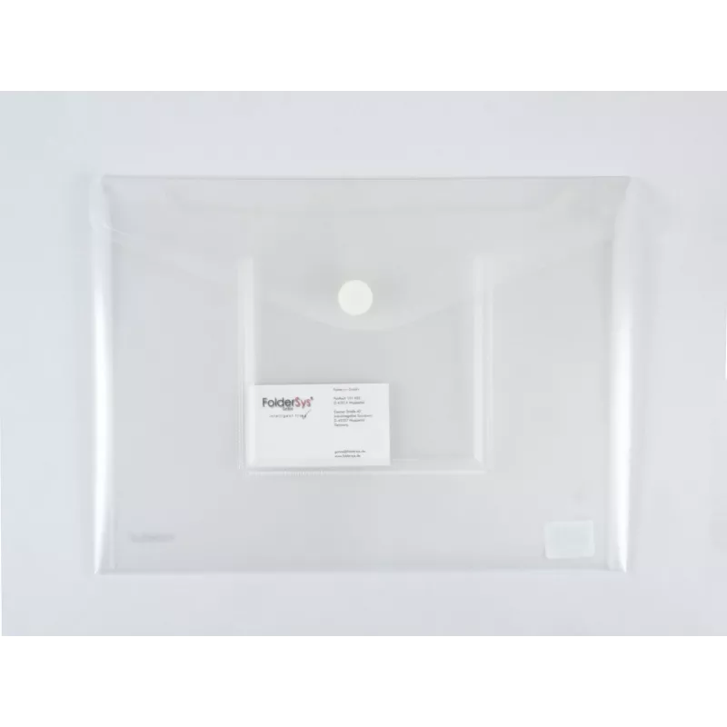 FolderSys A4 Landscape Ring Binder Pocket with CD/Jewel Case Pocket, Transparent, Pack of 10