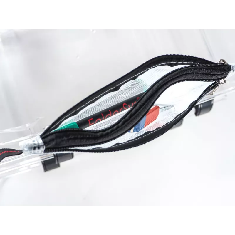 FolderSys A6 dokumentų dėklas su užtrauktuku, permatomas PVC