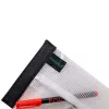FolderSys SnapBag DIN A6 skaidrus, permatomas, be PVC, dokumentų segtuvas su juoda siūle
