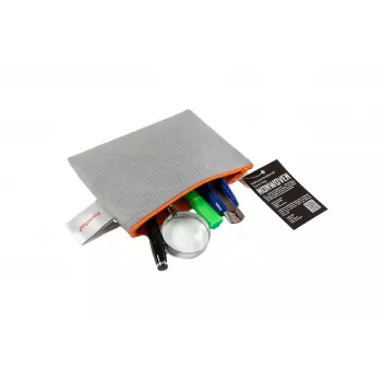 FolderSys Zipper Pouch A6 Grey Opaque Non-Woven PP 125 x 180 mm