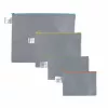 FolderSys Zipper Pouch DL Grey Opaque Non-Woven PP 120 x 220 mm