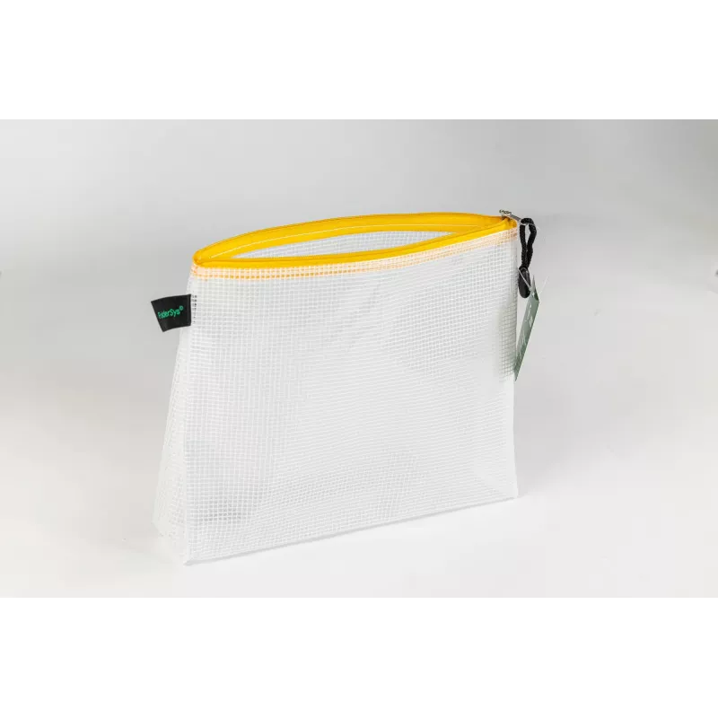 FolderSys dokumentų maišelis su užtrauktuku A5 permatomas/geltonas 0,28 mm 1 vnt.
