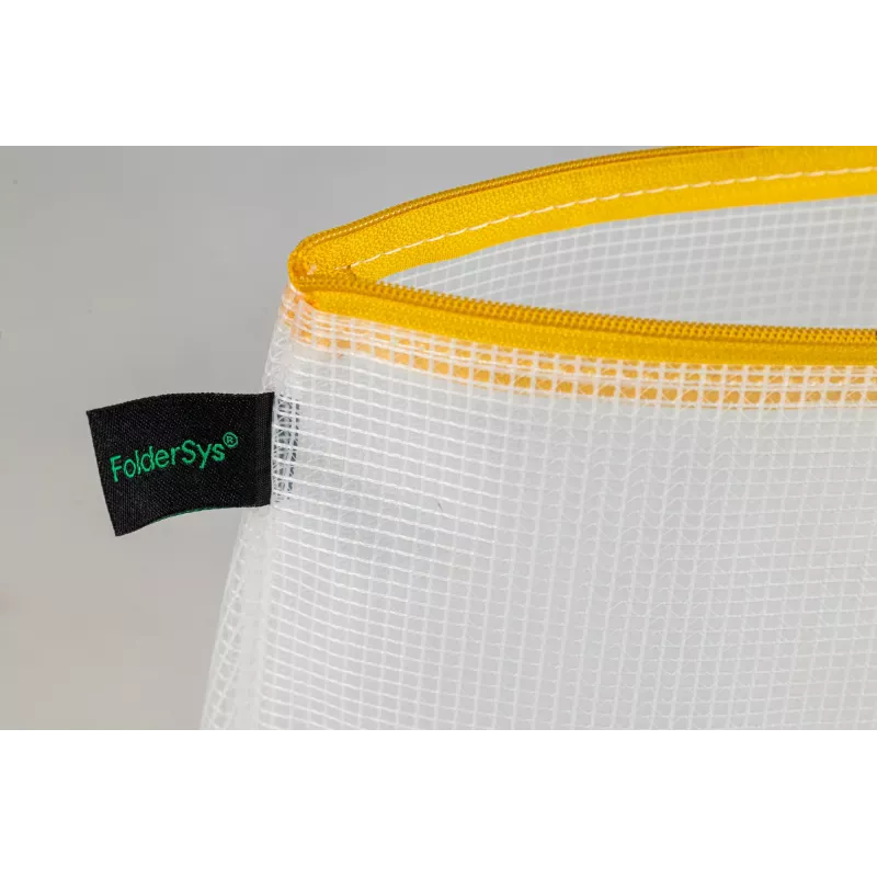 FolderSys dokumentų maišelis su užtrauktuku A5 permatomas/geltonas 0,28 mm 1 vnt.