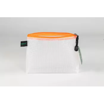 FolderSys užtrauktuku užsegamas maišelis permatomas/oranžinis 0,28 mm A6, 1 vnt.