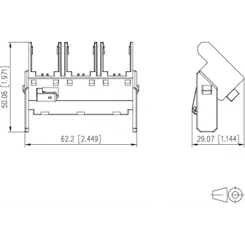 METZ CONNECT BTR E-DAT subway 3 Port Module Frame - Rėmelis jungtims