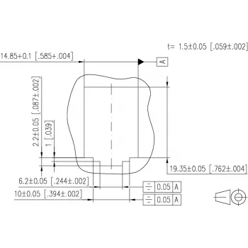 MetzConnect E-DAT subway 6x8(8) GB3 tuščias duomenų prijungimo blokas - Cat6 - 6x RJ45 - Perlų baltumo - be modulių (1309360601-E)