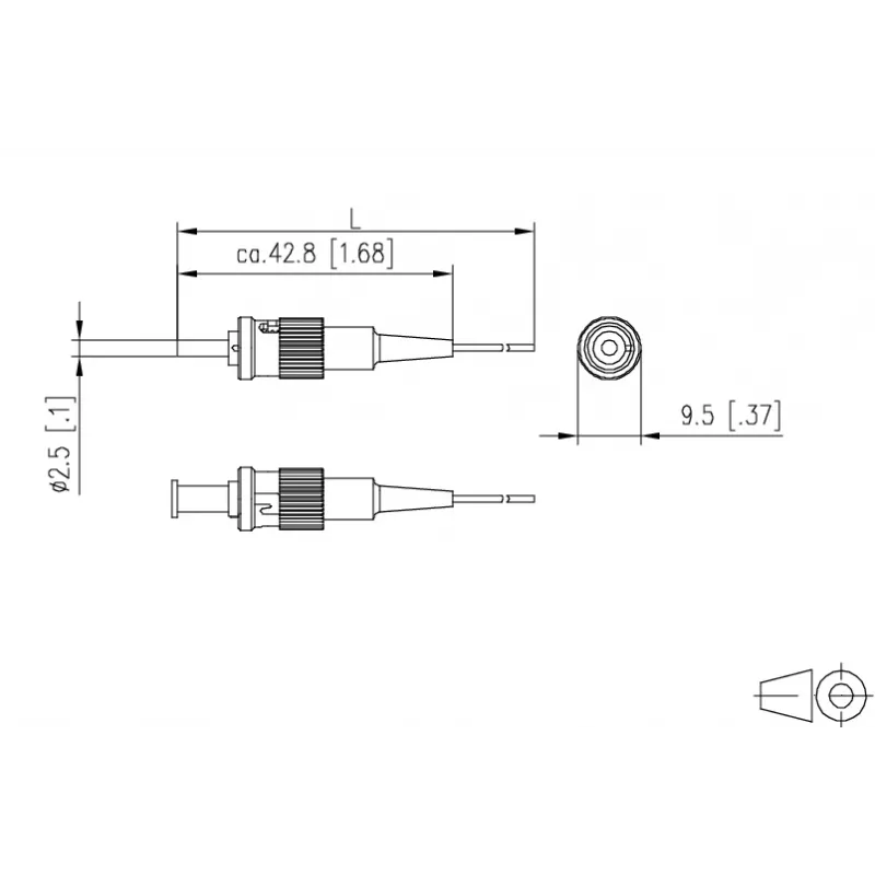 METZ CONNECT 150M1AO0020E Skaidulinio ryšio jungiamasis laidas OM3 ST/PC 2 m Multi