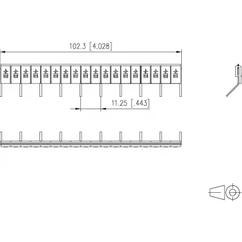 METZ CONNECT 850349-02 Disconnect Terminal Block - 1-Pole, Screw Connection, DIN Rail, Black, IP20