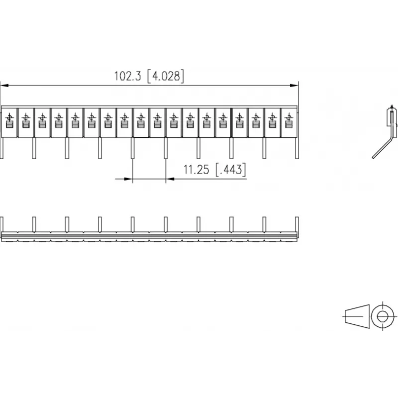 METZ CONNECT 850349-02 Disconnect Terminal Block - 1-Pole, Screw Connection, DIN Rail, Black, IP20