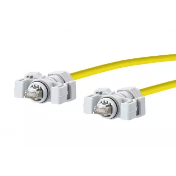 METZ CONNECT E-DAT Industry Patch Cable V6 IP67 Cat6 SF/UTP 15m Yellow