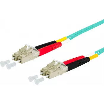 METZ CONNECT 151J1JOJO50E Šviesolaidinis jungiamasis laidas LC Duplex – LC Duplex 50/125µm Daugiamodis OM3 5m Aqua