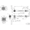 METZ CONNECT M12 2 m 8 kontaktų X-koduotas kabelis 142M2X19020