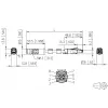 METZ CONNECT pramoninis Ethernet kabelis su M12 X-koduotomis jungtimis CAT 6a SF/UTP 10 m žalias PUR apvalkalas, tinkamas kabelių grandinėms (142M6X18100)