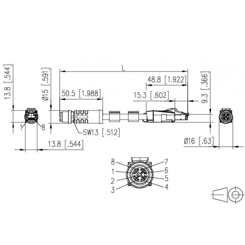METZ CONNECT pramoninis Ethernet kabelis su M12 X-koduotomis jungtimis CAT 6a SF/UTP 10 m žalias PUR apvalkalas, tinkamas kabelių grandinėms (142M6X18100)