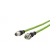 METZ CONNECT 142M2X12020 - 2 m - Cat6a - M12 - M12 - Green