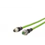 METZ CONNECT 142M2X12020 - 2 m - Cat6a - M12 - M12 - Green