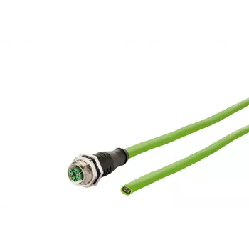 METZ CONNECT M12 D-coded 8-pole Male Screw Termination Connector, 360° Shielded, IP67