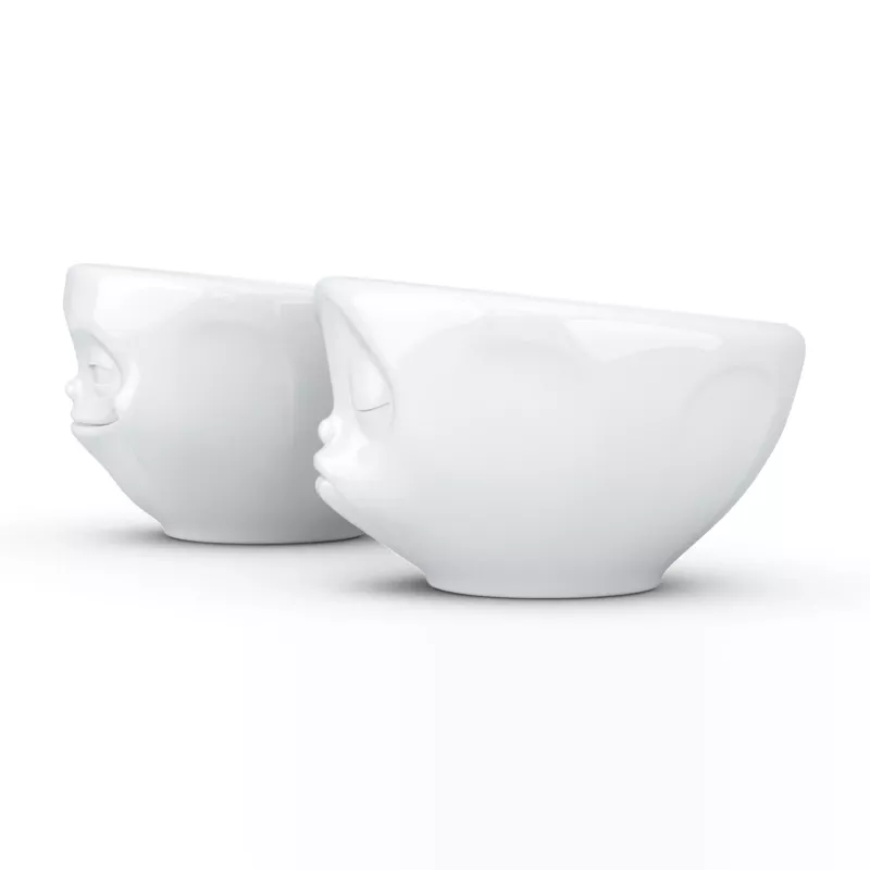 FIFTYEIGHT PRODUCTS Small Bowl Set 100ml Grinning & Kissing White