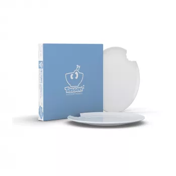 FIFTYEIGHT PRODUCTS FIFTYEIGHT 2 Cake Plates with Bite Edge Ø 20 cm White