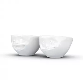 FIFTYEIGHT PRODUCTS Bowl Set 100ml - Laughing & Delicious White